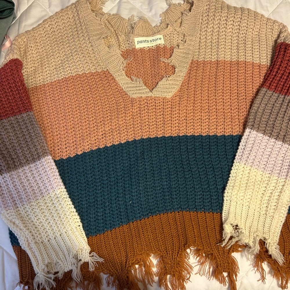 Women's Multicolor Striped Sweater
